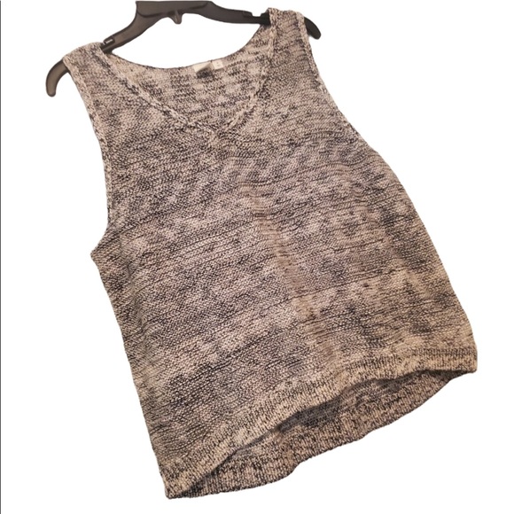 GAP V Neck Marled Knit Sweater Tank Top NEW - Picture 2 of 10